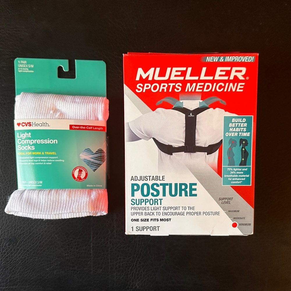 Mueller Posture Support & Light Compression Socks S/M Unisex NEW